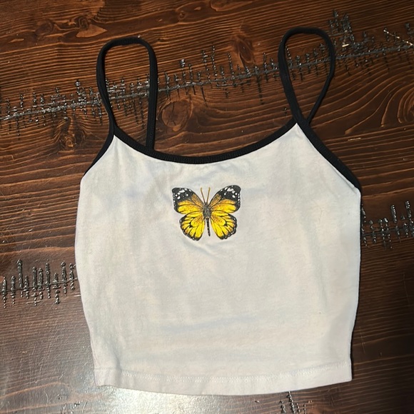 Butterfly tiny cropped tank - Picture 1 of 3